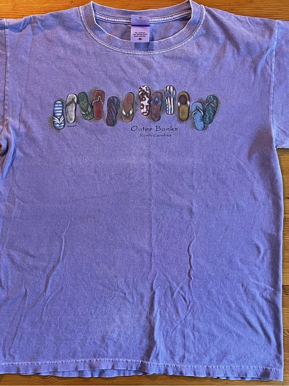 Outer Banks Lavender Short Sleeve Tee with Flip-Flop Graphic